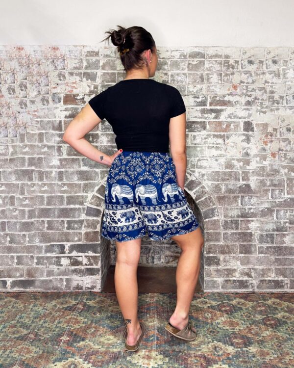 Hippy Shorts (Blue colour) - made by Tibet House - back view