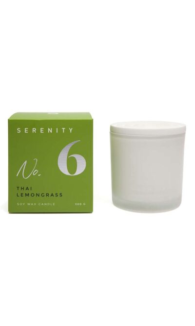 serenity candle number 6 thai lemongrass
