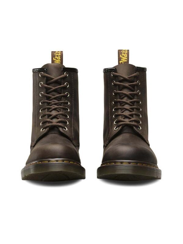 dr martens 1460 crazy horse smooth 8 eye boot front view