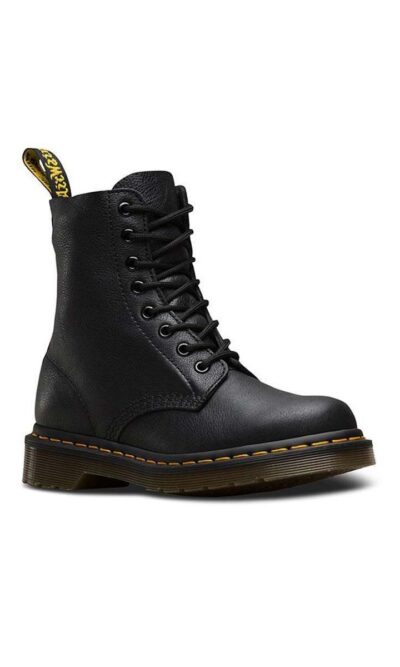 dr martens 1460 black pascal Virginia 8 eye boot front view
