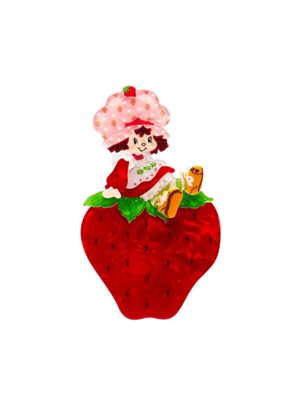 Erstwilder Sitting On A Strawberry Brooch